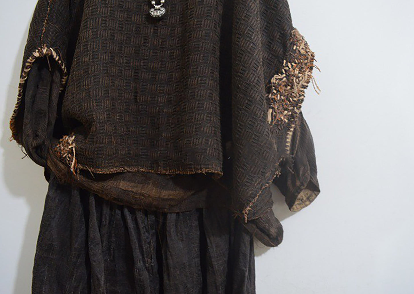 Mud Tussah Silk Jacquard Smock Top to0219 X264
