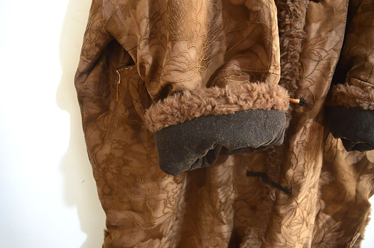 Oversized Mud Silk Jacquard Chinese Padded Coat co0176 X312