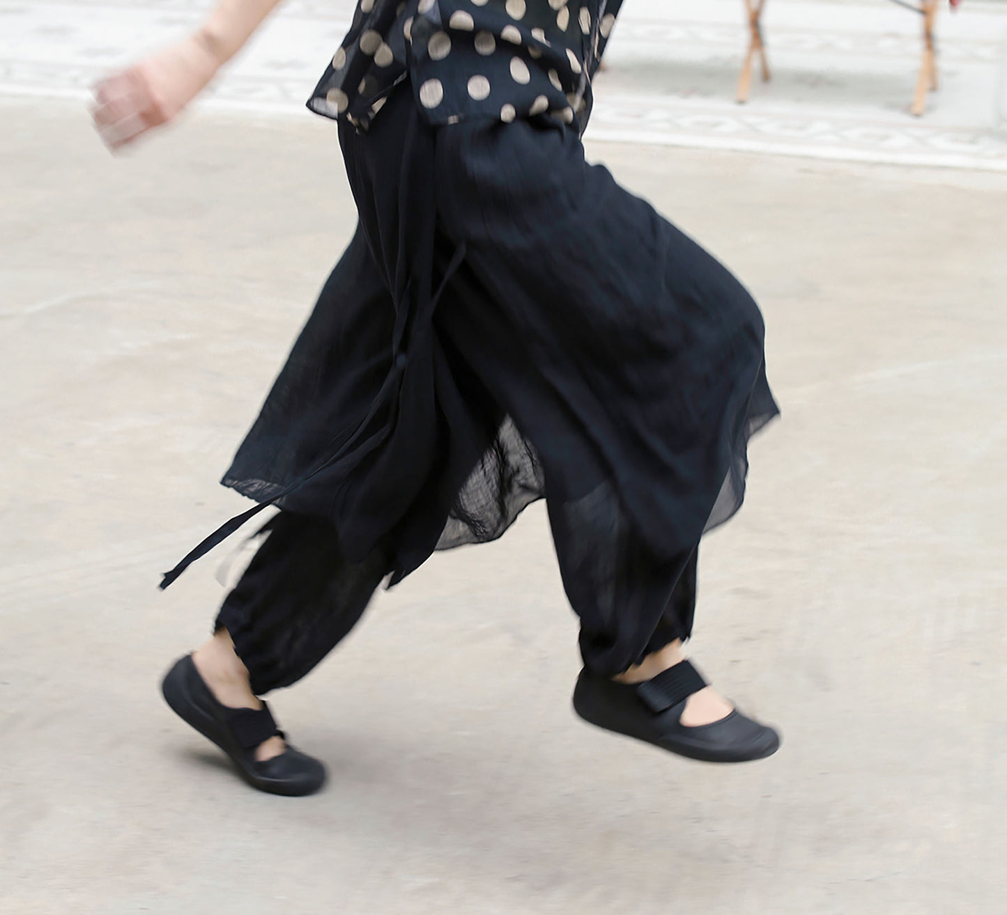 edoa Ramie Two Layer Lantern Pants 