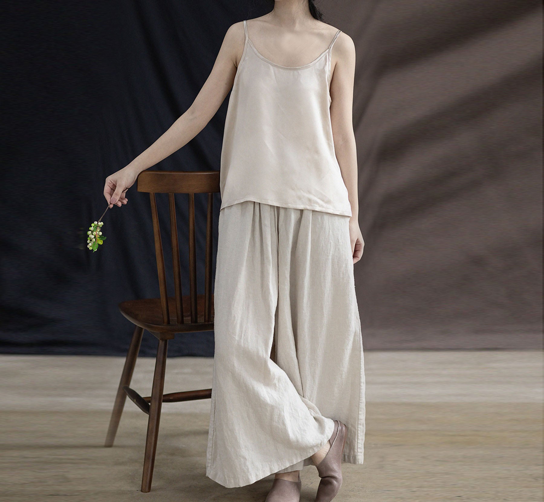 edoa Silk Satin Camisole Top