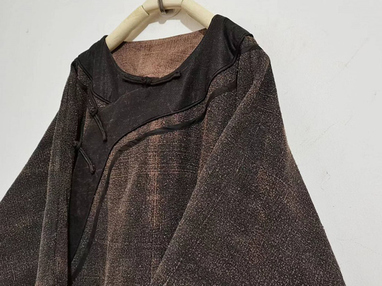 Oversized Mud Tussah Silk Modified Qipao to0262 X028
