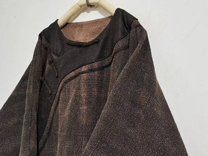 Oversized Mud Tussah Silk Modified Qipao to0262 X028