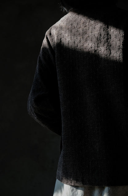 edoa Mud Tussah Silk jacquard Shirt