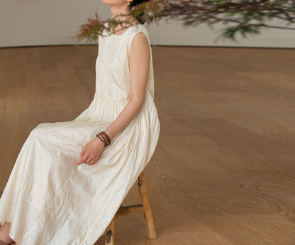 edoa Tussah Silk Sleeveless Dress