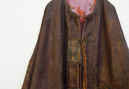 Reversible Mud Silk Song Brocade Chinese Coat co0151 A966