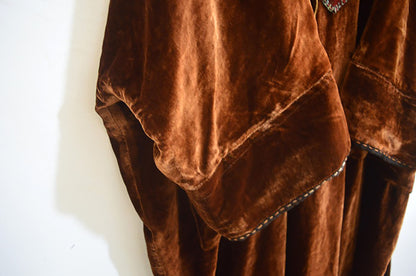 edoa Dioscrea Dyed Silk Velvet Winter Gown