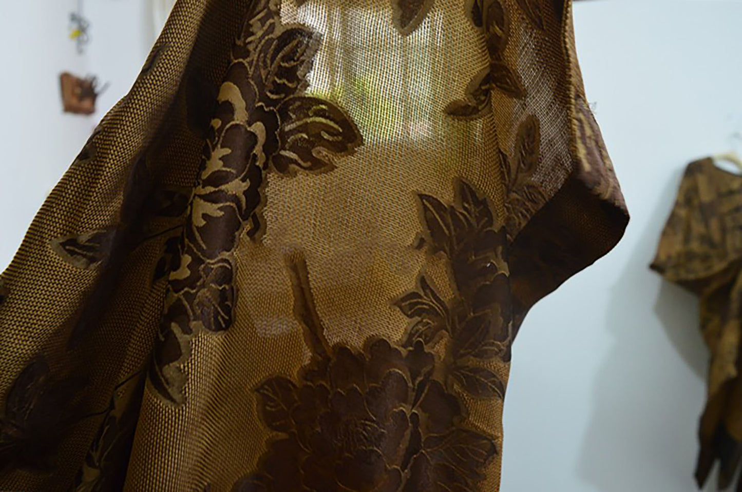 Oversized Mud Silk Jacquard Modified Qipao dr0162 X159