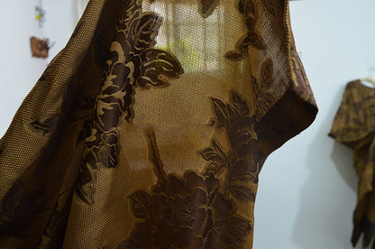 Oversized Mud Silk Jacquard Modified Qipao dr0162 X159