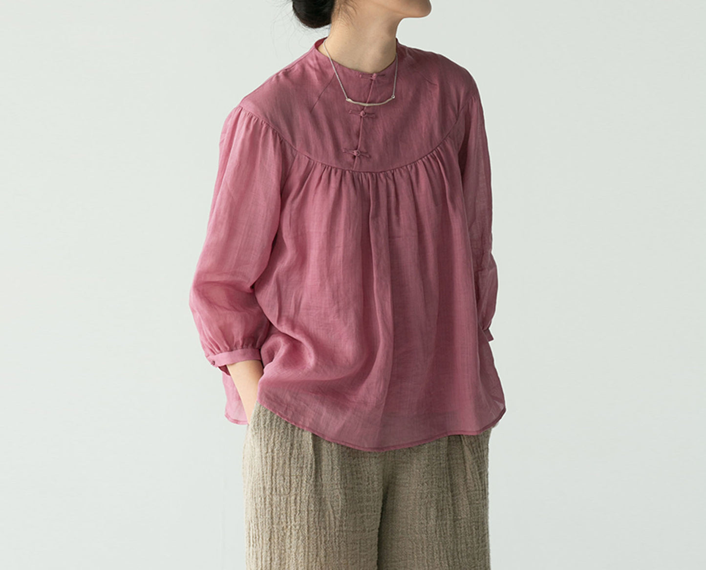edoa Ramie Flared Top 