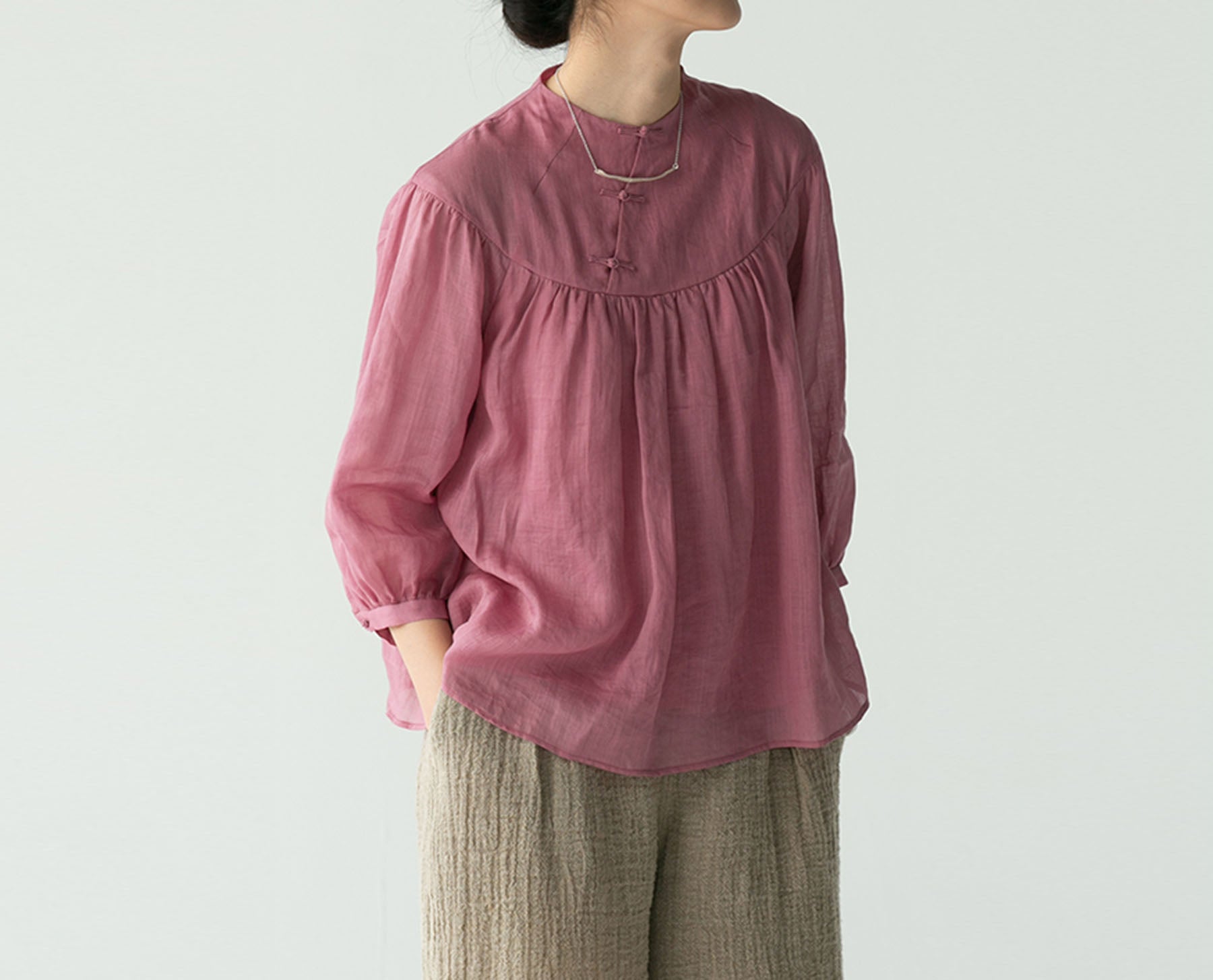 edoa Ramie Flared Top 