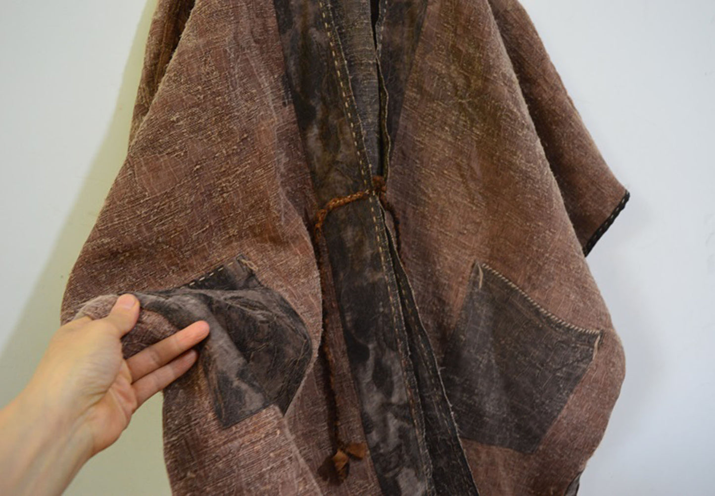 Reversible Mud Tussah Silk Jacquard Coat co0183 X011