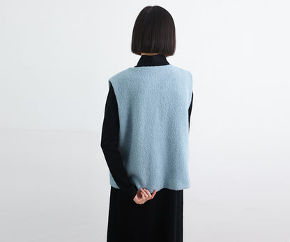 Boiled Wool Vest to0170 K028