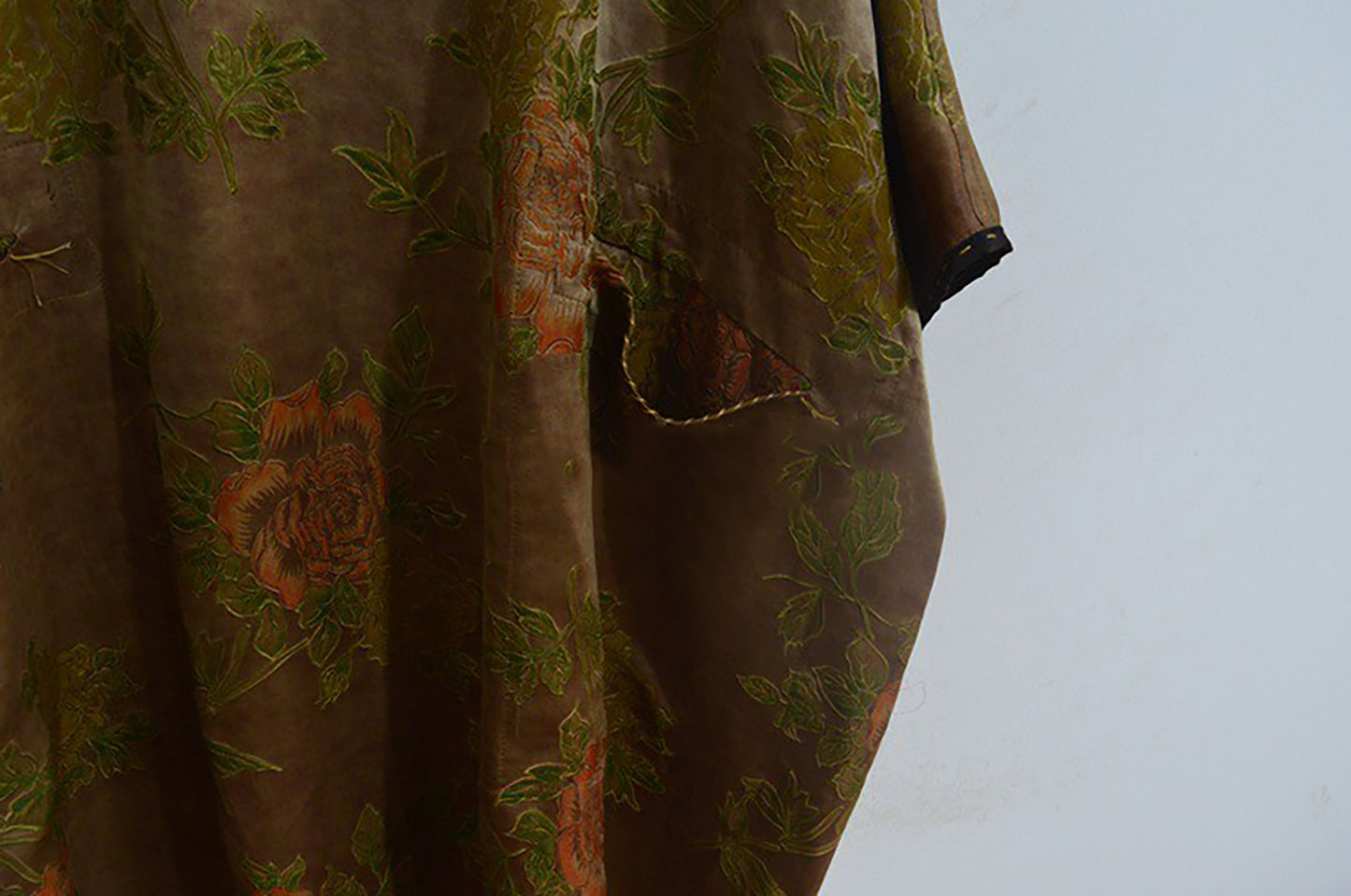 Reversible Mud Silk Song Brocade V-neck Dress dr0137 X283