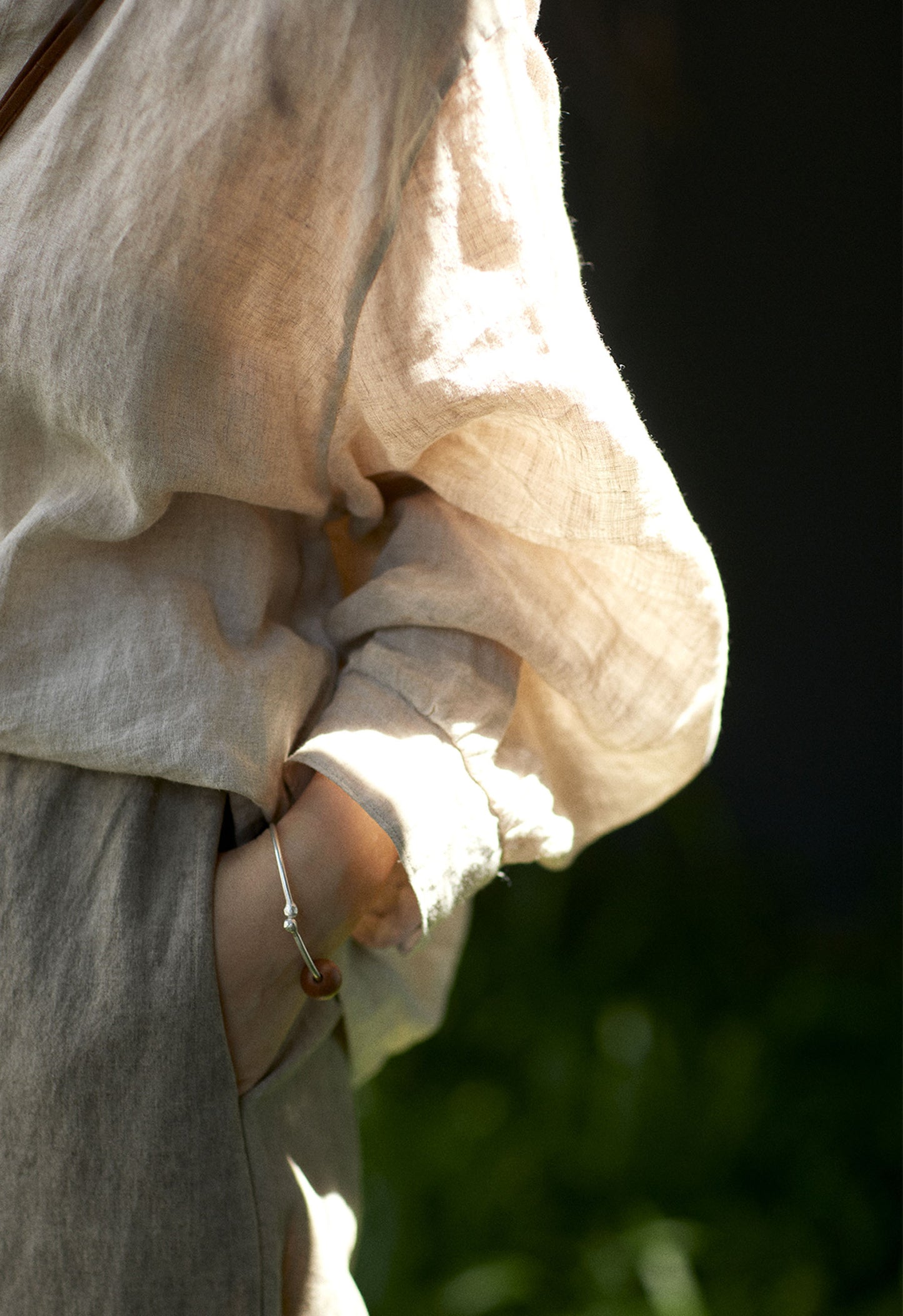 edoa High Count Flax Linen Blouse