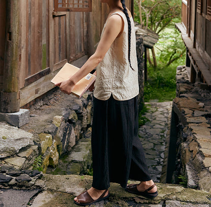 edoa Tusssh Silk Square-neck Tank Top 