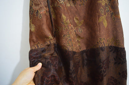 Two-tone Mud Silk Song Brocade Slip Dress dr0136 X284