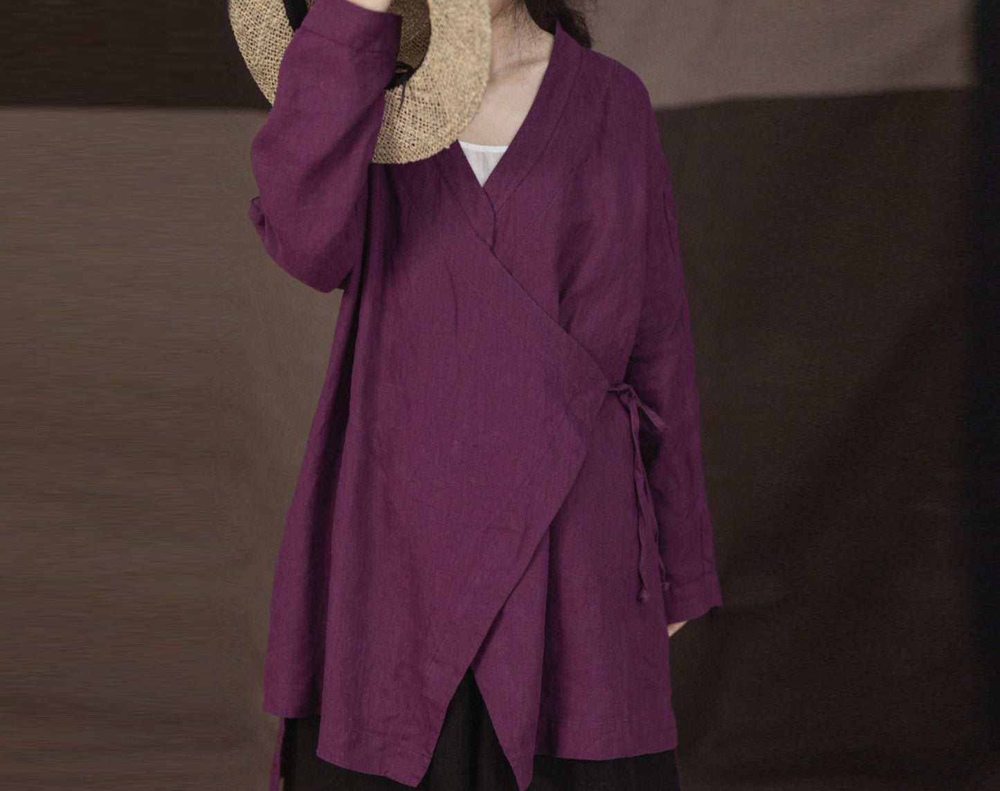 edoa Chinese Style Linen Top
