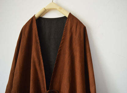 Reversible Mud Silk Dust Coat co0175 A306