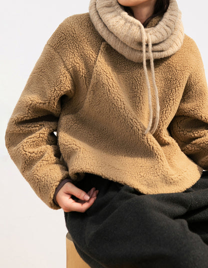 edoa Sherpa Fleece Short Chinese Style Coat 