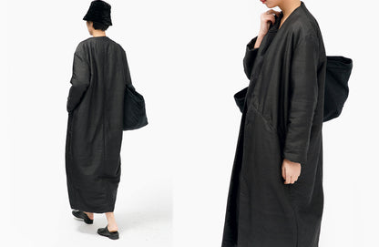 edoa Light Weight Dupioni Silk Padding Coat 