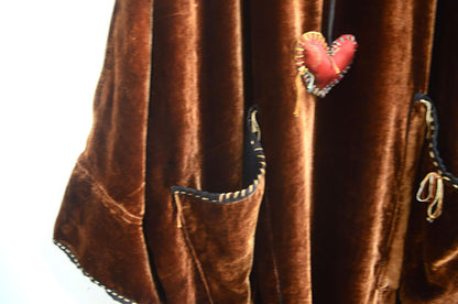 edoa Dioscrea Dyed Silk Velvet Winter Gown