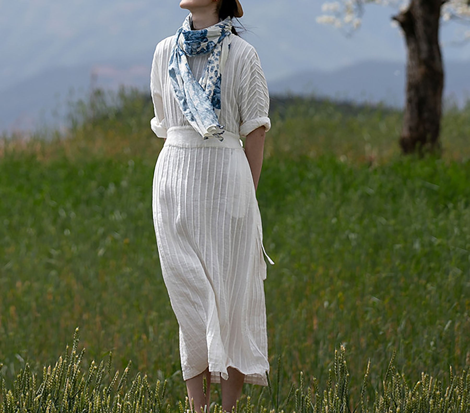 edoa Hand-pintucked Linen Dress