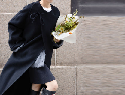 edoa Double Face Wool Tie Coat 