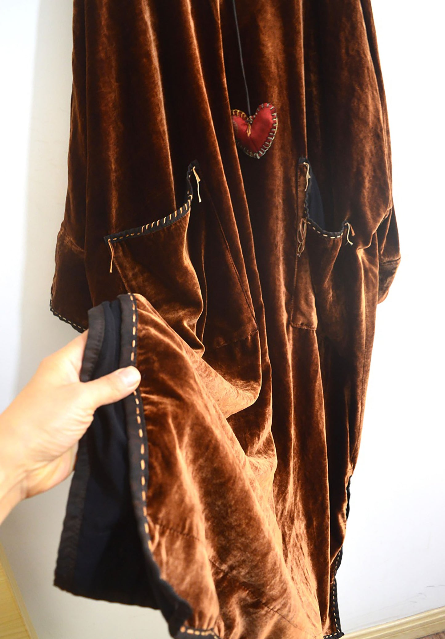 edoa Dioscrea Dyed Silk Velvet Winter Gown