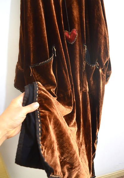 edoa Dioscrea Dyed Silk Velvet Winter Gown