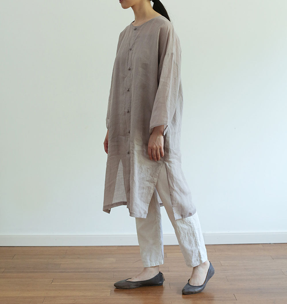 edoa Minimalist Super Thin Ramie Linen Top