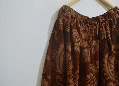 Reversible Mud Noil Silk Jacquard Wide Leg Pants pa0129 X298