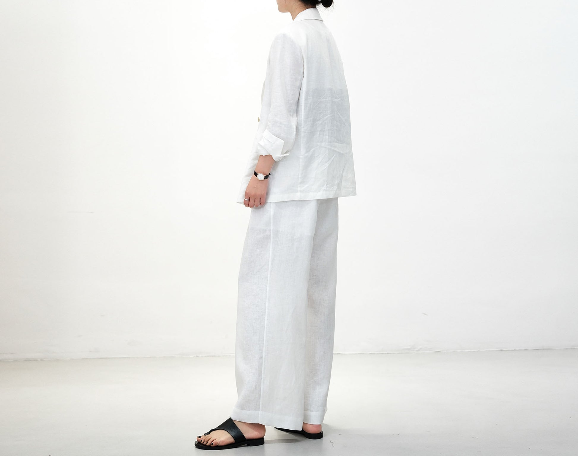 edoa Pink Linen Blazer with pockets