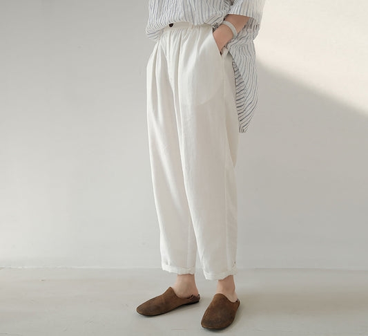 edoa Linen Tapered Pants