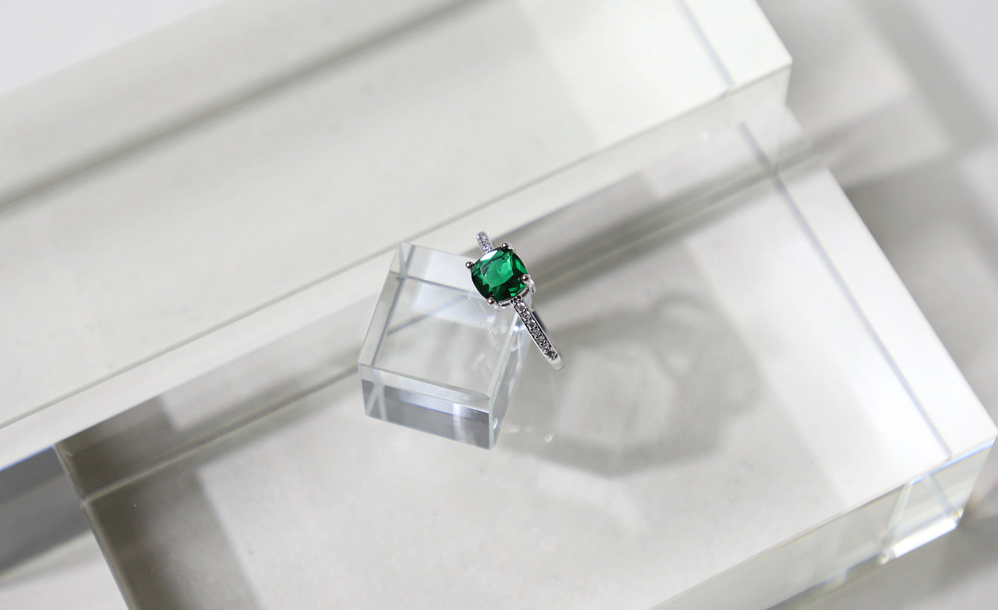 square birthstone ring