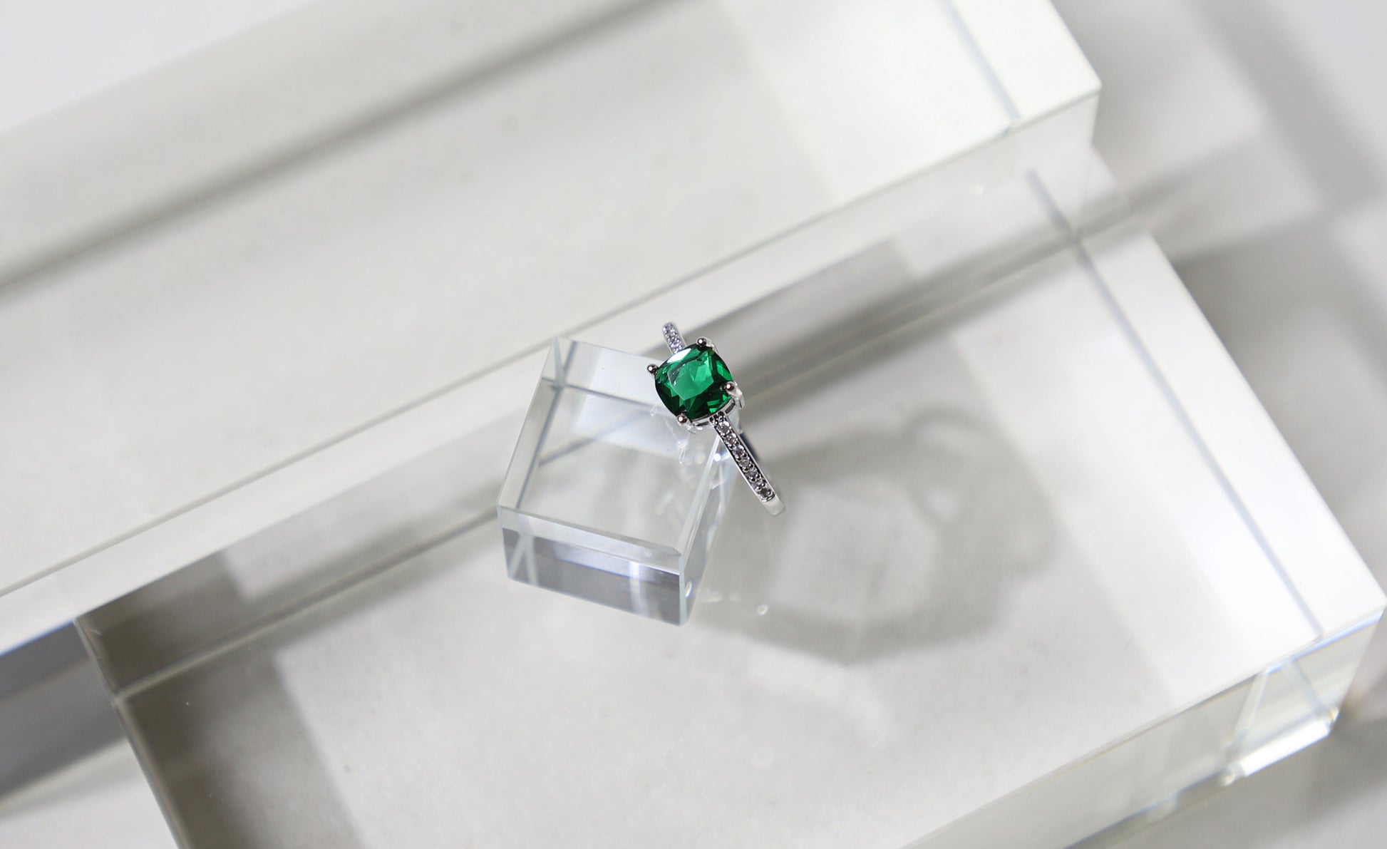 square birthstone ring