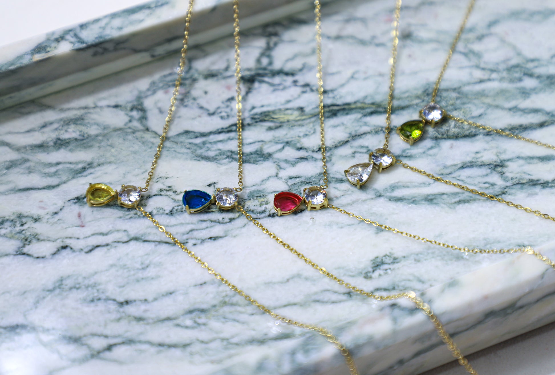 edoa Toi et Moi Birthstone Necklace