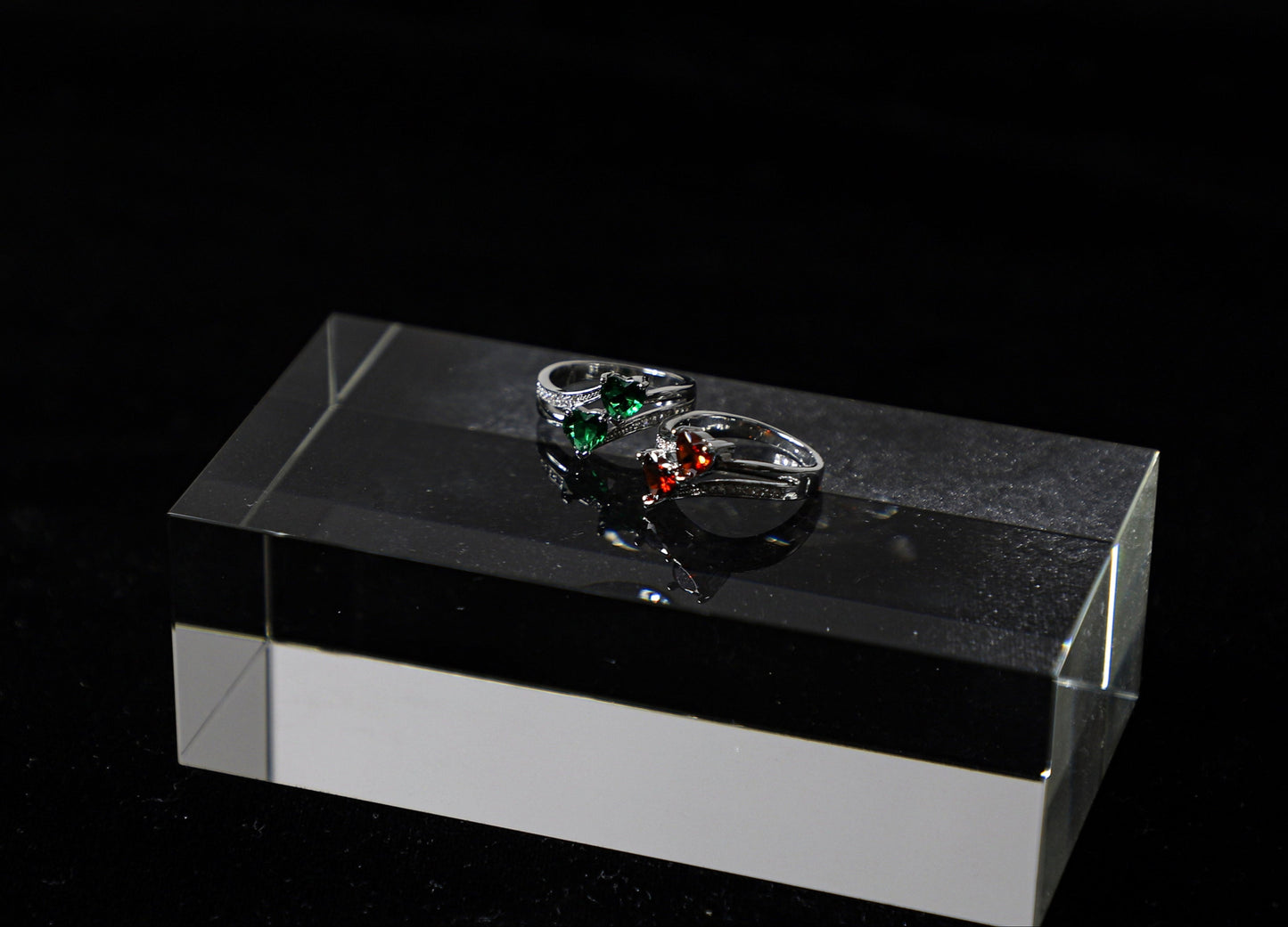 Duo heart ring