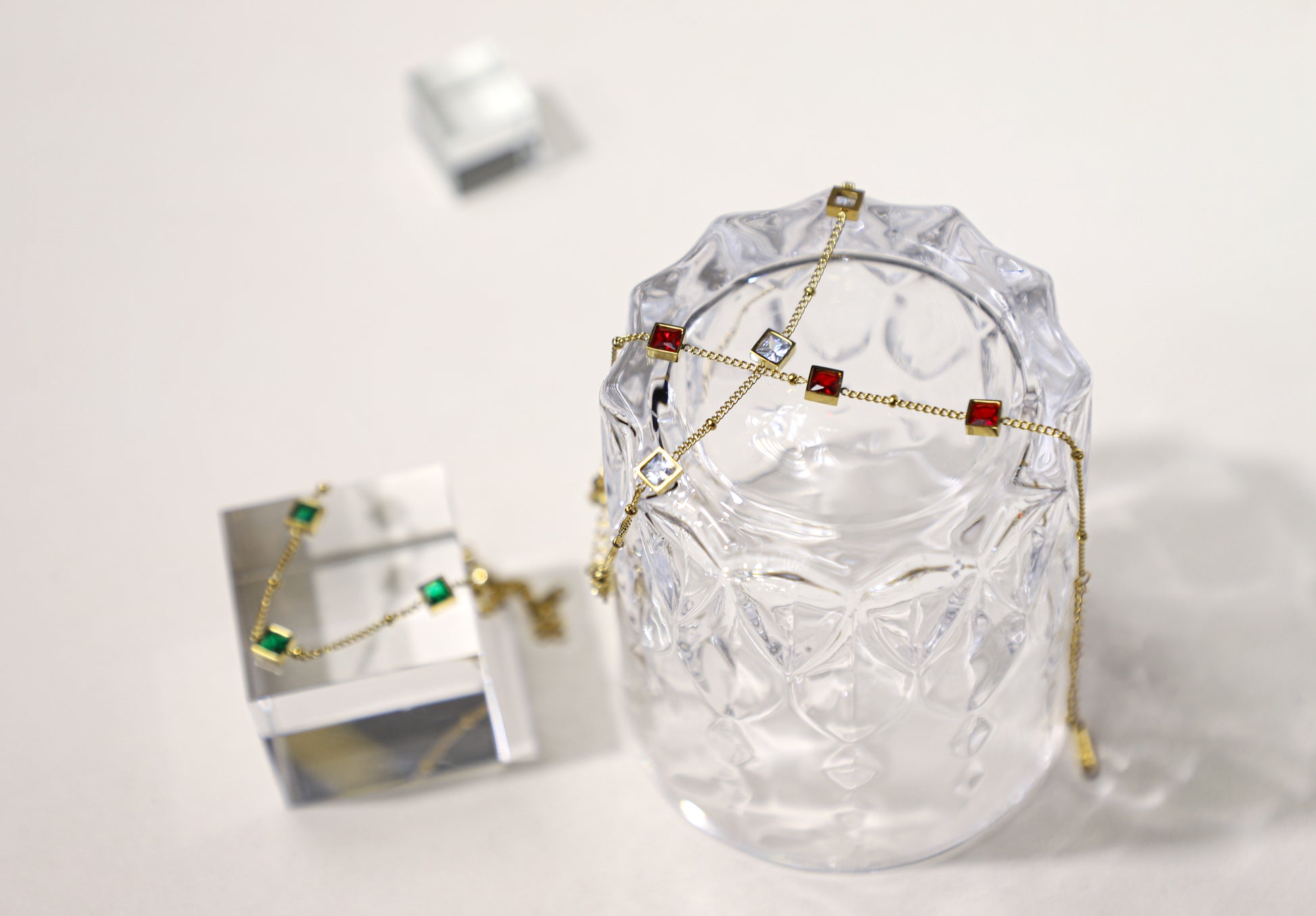 square birthstone bracelet