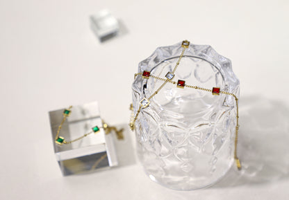 square birthstone bracelet