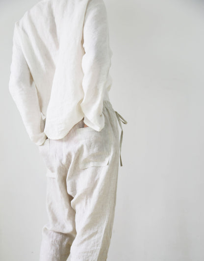 edoa Flax Linen Harem Pants
