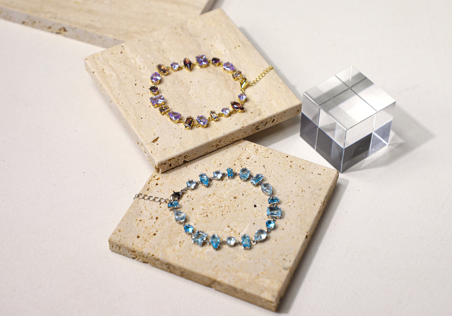 edoa multiple shape birthstone bracelet