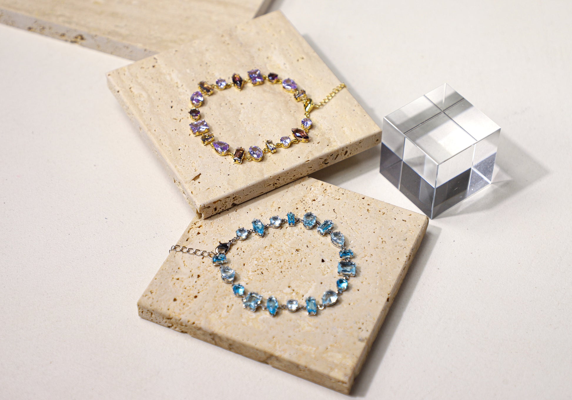 edoa multiple shape birthstone bracelet