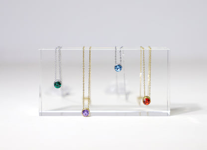 edoa Round Birthstone Necklace