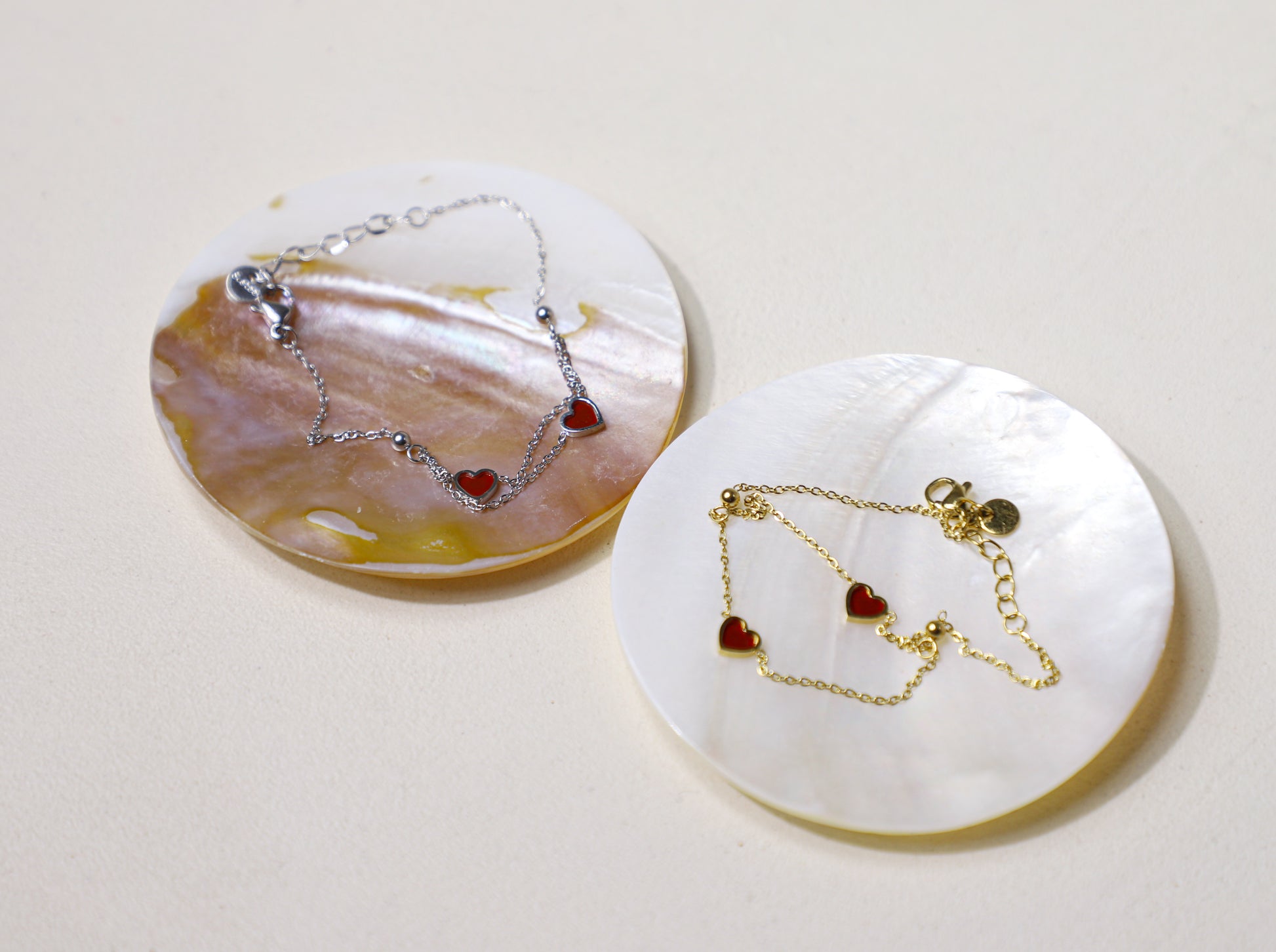 duo heart valentine's bracelet