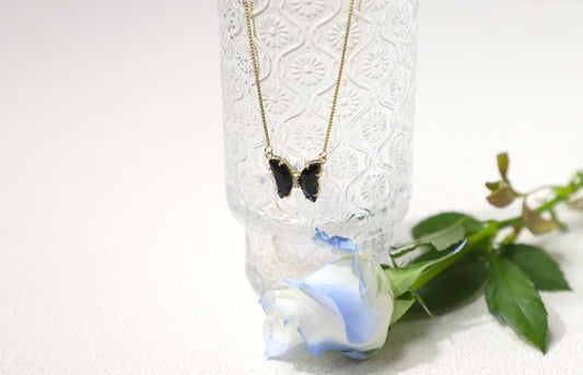 butterfly birthstone necklace