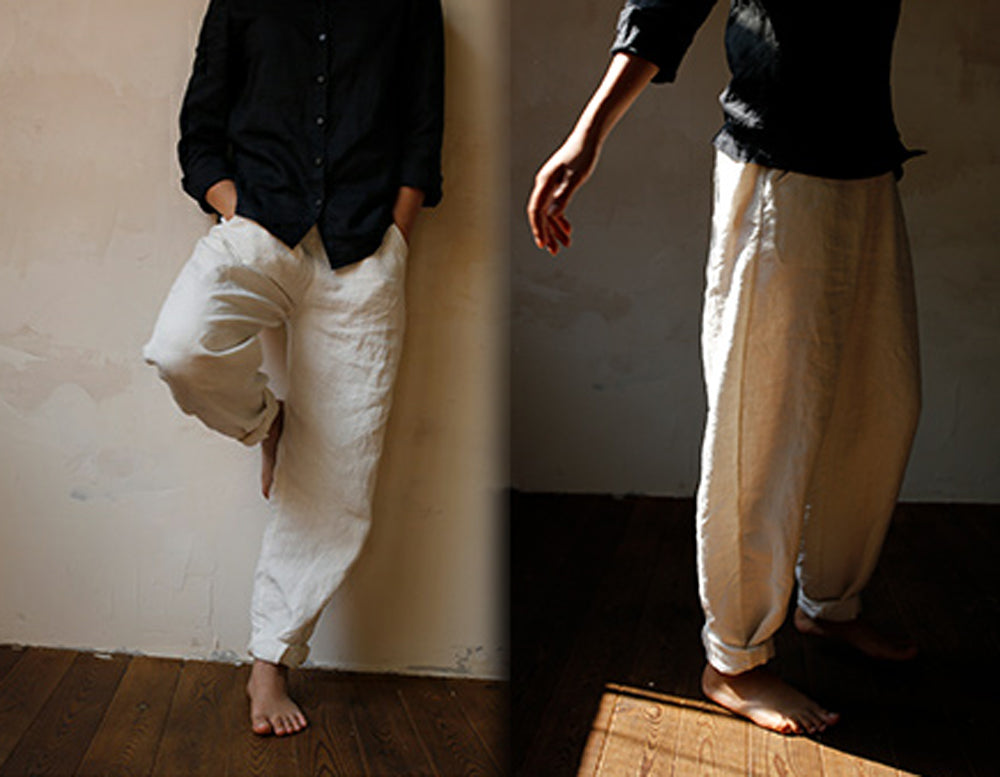 edoa Slightly Tapered Linen Pants