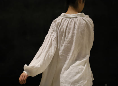 edoa Super Loose Linen Poet Shirt