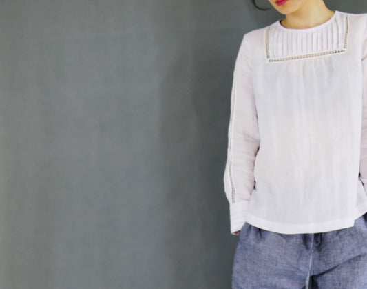 edoa French Linen Blend Victorian Top