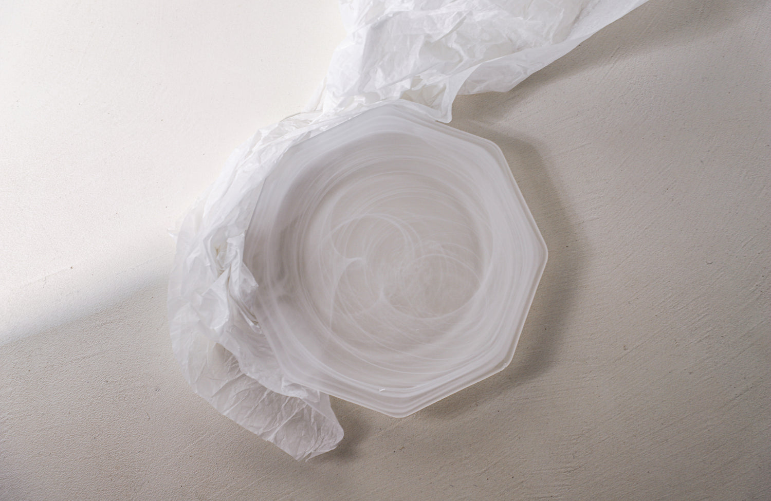 octagonal mist glass plate 