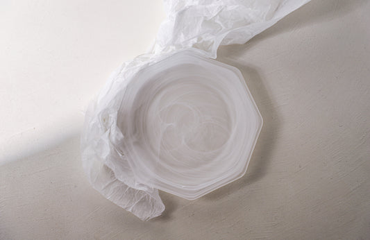 octagonal mist glass plate 